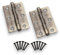 Infinity Decor 3 Inch (75mm) Antique Brass CE7 Fire Rated Ball Bearing Butt Hinges Pair – Steel Door Hinges for Internal External Wooden Doors