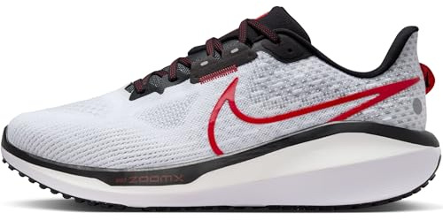 Nike Vomero 17 Herren Straßenlaufschuh, White/Black-Fire Red-Platinum Tint, 43 EU