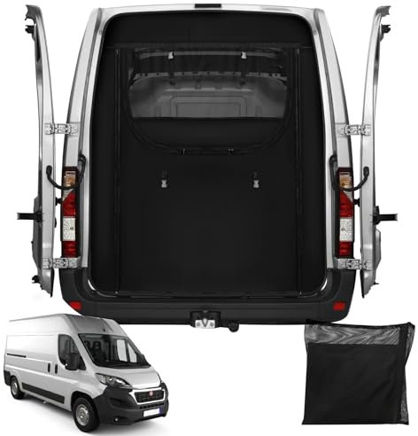 Moustiquaire Personnalisé pour 2006-2024 Fiat Ducato/Peugeot Boxer/Citroen Relay, Moustiquaire de Fourgon pour Porte Arrière, Moustiquaire avec Fermeture Éclair Sur Porte Centrale, Pas Tissu Intimité