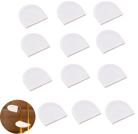 UtySty 12 Pack Cup Drying Rack End Cap Silicone Sleeve Non-Slip Protective Cover Tips for Countertop Bottle Holder Decanter Glass Cups Wire Storage Stand Mug Drainage Tray Organizer (28mm*25mm)