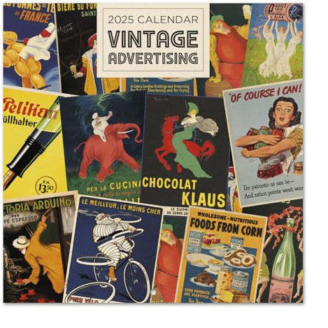 Kalender 2025 Wandkalender 2025 Grupo Erik Vintage Marketing Kalender 2025 Familienplaner 30 x 30 cm Jahreskalender Familienkalender 2025 12 Monate