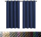 WUXXIANG Rideau Occultant Thermiques 100 x 170 cm en Polyester, Élégants et Opaques, Rideau Thermique Isolant Anti Chaud Intérieurs, avec Cravates, pour Chambre Fenêtre, Bleu Foncé