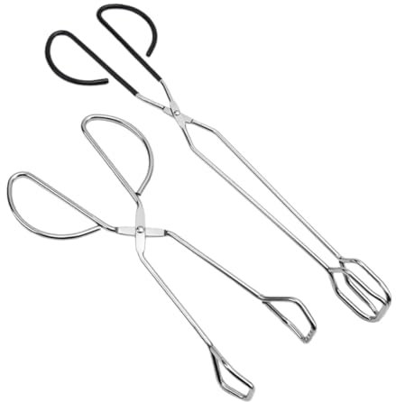 COLLBATH 2St Kohleclip Steakzange Essenszange Steak-Clip Spatelzange zum Grillen Grillzange Toastzange Küchenzange Salatclip Handtuchclip Kuchenzange Lebensmittelclip Rostfreier Stahl