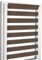 Home-Vision® DuoRollo Klemmfix, Doppelrollo ohne Bohren mit Klämmträgern, DuoRollos für Fenster und Türen (Holzlook Braun, B80cm x H130cm)