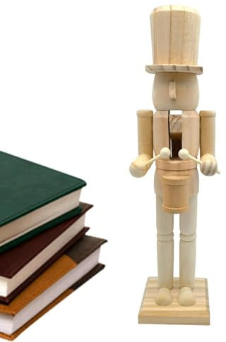 Paintable Nutcracker | Wooden Nutcrackers to Paint,15in Creative Puppet Craft Decor, Nutcracker Party Supplies for Holiday Housewarming