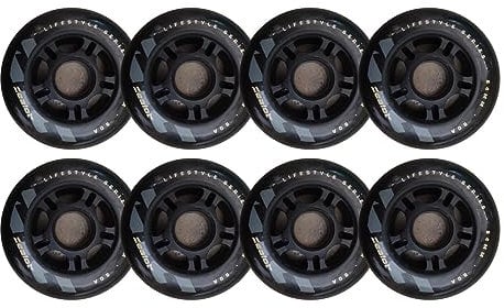 SJKJNK Inline-Skate-Rollen, 80 A, 84 mm (8er-Pack), geeignet für Rollerbladen-Ersatz, Rollschuh-Räder für drinnen und draußen