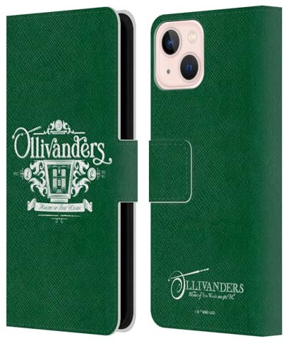 Head Case Designs Licenza Ufficiale Harry Potter Ollivanders Tipografia delle Località Custodia Portafoglio in Pelle Compatibile con Apple iPhone 13