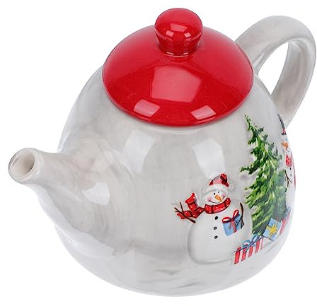 CAXUSD Pot à Lait Céramique Nordique De Noël Avec Bec Verseur Élargi Capacité Importante Et Poignée Facile à Utiliser Pour Cuisine Ou Restaurant