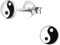 Monkimau Yin Yang Kinder Ohrringe | 925 Silber | Mädchen Ohrstecker Schmuck | Hypoallergen & Nickelfrei | Kinderohrringe Geschenkidee