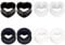 LOCCY Herzform Ohr Tunnels, 4-20mm Silikon Flesh Tunnel Acryl Ohr Tunnel Plug Schwarz Weiß Ohr Expander Double Flared Flexible Tunnels Piercing für Herren Damen (4 Paar, 8mm)