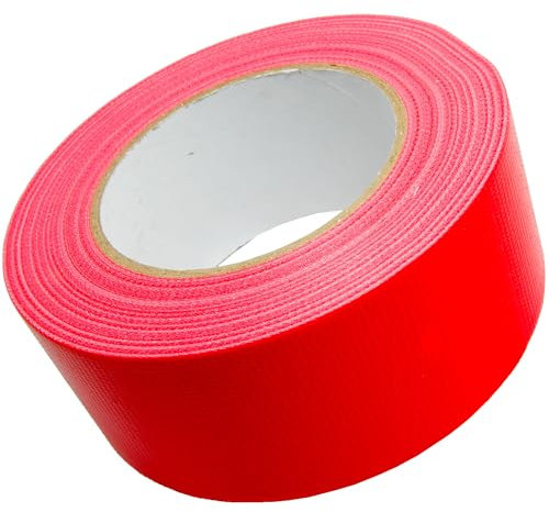 Saukalt Klimatechnik 50m PE-Gewebeklebeband 35 Mesh in rot, (Breite: 5 cm) Dicke 180 µm, Panzertape, Panzerband für unter anderem Kältemittelleitungen, Klimaanlage, Wärmepumpe