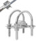 Mast Clamp, Adjustable U-Shape Starlink Bracket Parasol Holder Clamp Mount Antenna Pole Pipe Holder for Roof Mounting Brackets for Satellite Dish Holder