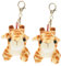 UKCOCO 2Stücke Giraffe Schlüsselanhänger Cartoon Tier Schlüsselring für Taschen Rucksäcke Farbenfrohes Plüschdesign Langlebig Charmant