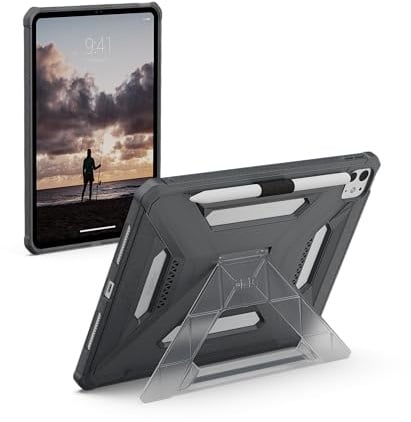 URBAN ARMOR GEAR Scout Plus Hülle für iPad Pro 11 | Passgenau | Stylus Halterung | Standfunktion | Lüftungsschlitze | Federleicht | Alle Ports erreichbar | Verstärkte Ecken