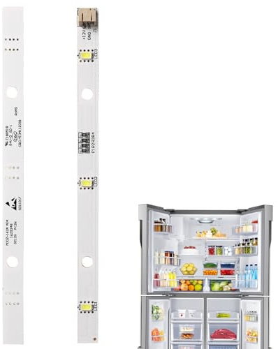 2PCS LED Light Strip Replacement for Fridge, 2W DC 12V | Bright Refrigerator Light Bar Compatible with Hisense E349766, MDDZ-162A & Kenwood (KIFF5017/5020/7017/7020), KSBNDIX18