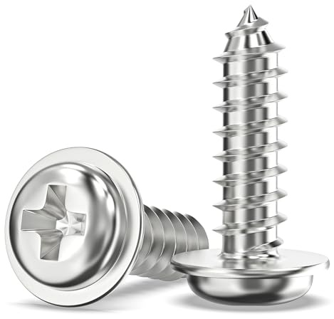 50Pcs M6 x 20mm Screws for Wood, Modified Truss Head | 304 Stainless Steel, Self Tapping Screws, Phillips Drive for Wood, Metal, Plastic