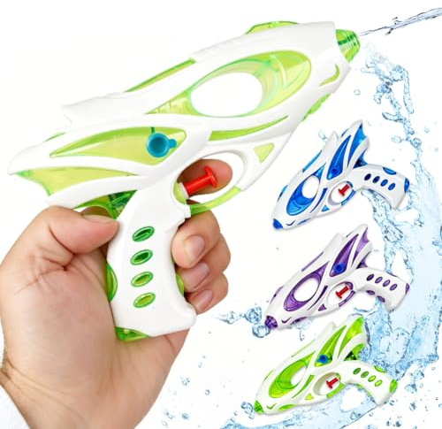 3 Pack Wasserpistolen für Kinder, Mini-Wasserpistolen-Spielzeug, Outdoor Wasserspielzeug, Sommerspielzeug für Schwimmb, Wasserspritzpistole Klein Sommergeschenke(Blau, Violett, Grün)