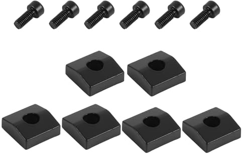 AKOOSY Locking Nut Clamps Korean Style Guitar with Hexagonal Screws 2 Sets Iron and Zinc Alloy Material, Easy to Install and Tighten Strings for Electric Guitar Tremolo Bridge