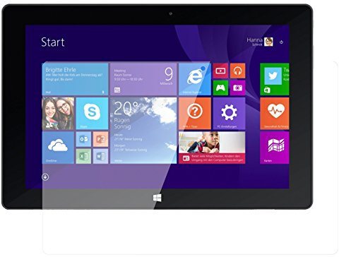 dipos I 2X Displayschutz klar kompatibel mit Trekstor Surftab Wintron 10.1 Schutzfolie 9H Anti-Shock
