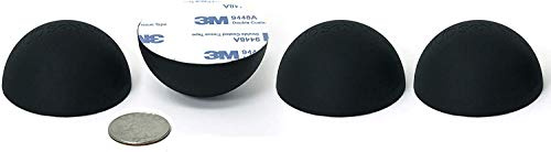 2 Platinum Silicone Hemisphere Bumper, Non-Skid Isolation Feet with Adhesive - 20 Duro - 4 Pack
