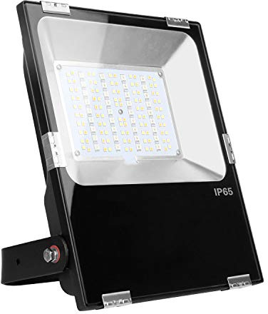 lighteu®, Miboxer 50W AC100~240V Flutlicht RGBCCT und Farbtemperatur einstellbar WiFi LED Gartenrasenleuchte LED, ohne Stecker IP66 wasserdicht futt02