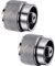 Hotop 2 Pieces Camping Stove Adapter 1 Lb Propane Small Tank Input EN417 Lindal Valve Output Outdoor Cylinder LPG Canister Adapter
