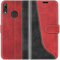 Mulbess Coque pour Huawei Y7 2019, Etui a Rabat, Housse en Cuir, Pochette de Protection Portefeuille, Élégant Vin Rouge