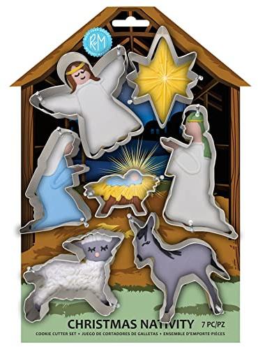 R & M International 2016 Christmas Nativity Cookie Cutter Set Ausstechform, plastik, grau