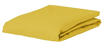 ESSENZA Spannbettlaken The Perfect Organic Jersey Senfgelb, 140-160 x 200-220 cm - 95% Bio-Baumwolle Perkal (GOTS), 5% Elasthan - Uni