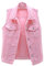 BAIXIAOCHI Gilet di Jeans da Donna Corto Primavera ed Estate Giacca senza Maniche Sfilacciata Slim Fit con Cardigan Strappato Top, Pink, S