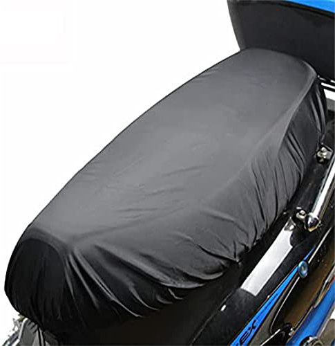 ZIYUEZIKUN Sitzbankabdeckung,Motorrad Sitzbankbezug Oxfordtuch + PU Tuch, Motorrad Roller Moped Sitzbezug Sitz Motorradbezug Leichte Sitzbezug Outdoor Wasserdicht Regen Staub UV Schutz (L, Black)