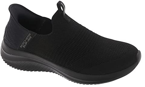 Skechers Damen Ultra Flex 3.0 Cozy Streak Sneaker, Black Knit/Trim, 36 EU