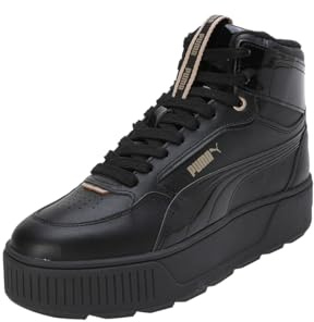 PUMA Karmen Rebelle Mid WTR Damen-Sneaker, Puma Schwarz PUMA Schwarz PUMA Gold, 39 EU