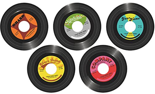 NOLITOY 5st Partydeko Der 70er Schilder, Cd-dekore Für Die Wand 50er Mottoparty Bar-vinyl-disc Aufzeichnungen Für Die Wand Aufkleber Für Schallplatten Vinyl-platten- Pvc Musik Klebrig