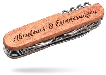 11 in 1 Taschenmesser mit persönlicher Gravur - Multifunktions-Campingmesser - personalisiert
