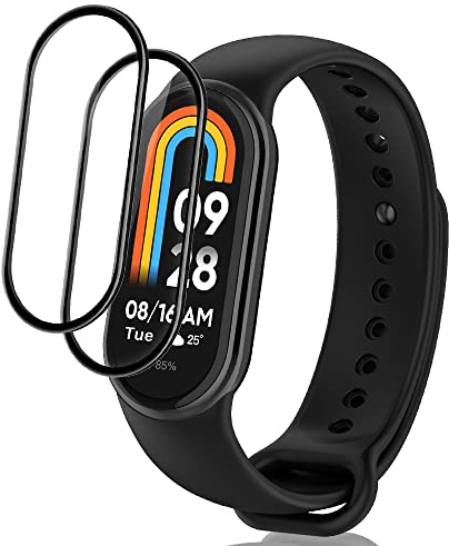 KeeFos Protector de pantalla para Xiaomi Mi Band 8 / Xiaomi Smart Band 8, [2 Piezas] [Anti-Rayure][HD Clarar] [3D Cobertura completa] TPU Protector Pantalla para Xiaomi Mi Band 8 / Xiaomi Smart Band 8