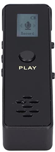 Digitaler Voice Recorder, Gerät Zur Rauschunterdrückung von Audioaufnahmen mit Stereobildschirm und MP3-PlayerSilver (Schwarz)