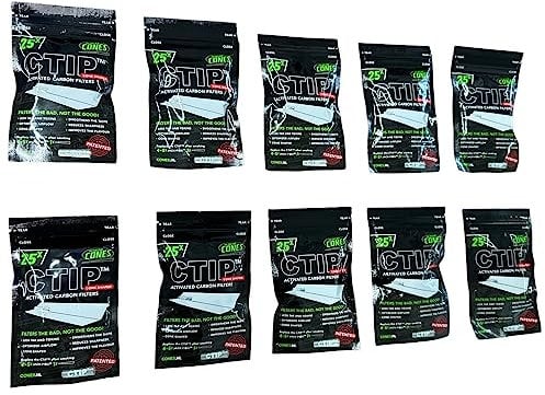 Cones 20612 The Original CTIP Activated Carbon Filters – Conici – 10 Sacchetti da 25 250 filtri, Alluminio