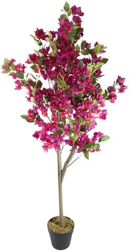 Leaf Design UK Realistischer künstlicher Blütenbaum, 150 cm, Bougainvillea