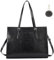 LI&HI Damen Handtasche Elegant Women's Handbag Shopper für Schule Umhängetasche Schwarz with Haarball 43 x 14 x 33cm (Krokodilmuster)