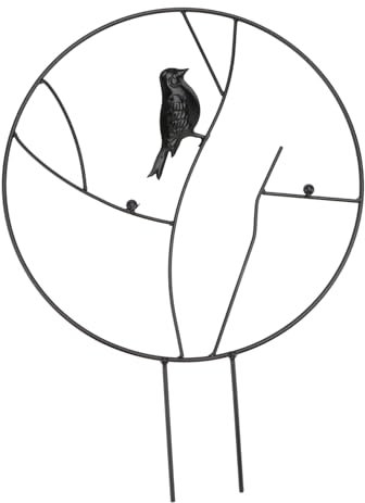 Sosoport Treillis De Jardin Fer pour Pot De Fleurs Support pour Plantes Cadre Escalade Noir