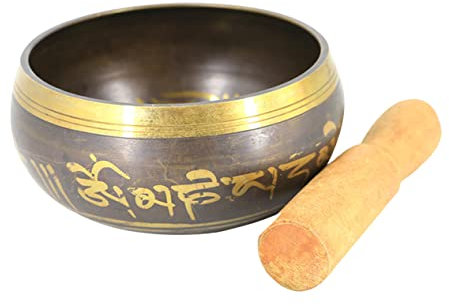 Meditación Yoga Arco de canto Cuenco de canto Cuenco de relajación Cuenco de Nepal Cuenco Zen Llavero de cactus Cuenco de meditación Zen Mazo budista Palo Estante de papel de cuero Bolsa para clari