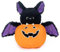 My OLi Plüsch-Kürbisse Gefüllte Fledermaus-Plüsch-Halloween-Spielzeug-Kürbisse mit Abnehmbarer Fledermaus, die im Dunkeln leuchten, Spielzeug-Halloween-Ornamente/Geschenke für Kinder