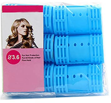 Hair Straighteners Plastic Hair Rollers Curlers Snap Rollers Self Grip Rollers Hairdressing Curlers No Heat Hair Curlers For DIY Hairdressing Hair Salon Hair Barber 6 Sizes 1/4 Clamp (E, One Size)