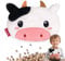 Comfheat Cow Microwave Heating Pad for Pain Relief, Unscented Microwavable Heating Pads Stuffed Animal for Cramps, Neck Shoulder, Muscles, Natural Small Heat Pack Moist Heat with Washable Cover
