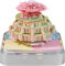 Starnearby 3D-Notizblock, 3D Kalender Abreißen 2025, 2025 Tischkalender-Notizblock mit Licht, Kreative Magic Castle Haftnotizen, Papierskulptur Desktop Ornament (Schloss im Himmel mit Licht)