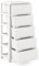 CASART Chest of Drawers, 4/5/6 Tiers Mobile Storage Dresser Cabinet Tower Unit with Wheels, Plastic Storage Chest Utility Storage Drawers for Bedroom Living Room Kitchen Bathroom (5-Tier)