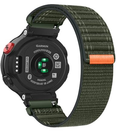 Nylon Armbänder für Garmin Forerunner 235/230/220/620/630/735XT Armband, Atmungsaktiv Stoff Verstellbares Sportarmband für Herren Damen Ersatzarmband mit Garmin Forerunner 235 Uhrenarmband (B,M)