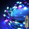 Qbis 100 Blue, Purple and Turquoise Fairy Lights, 100 Micro LED String Lights, Remote Control, USB Plug, Timer, Multi Function, Adjust Brightness, Micro LED String Lights