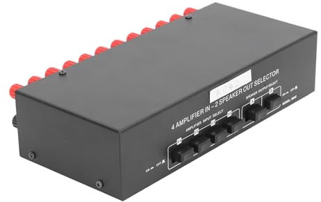 Passiver Player, 4 Verstärker in 2 Lautsprecher-Out-Selector-Box, zum Abspielen von Musik, Eingang / Ausgang, stabil, ohne die Klarheit Ihrer Lieferung zu verändern